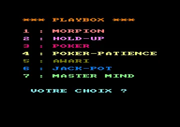 Playbox (F) (1985) screen shot title
